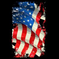 USA Distressed Waving American Flag Cooling Performance Crew T-Shirt