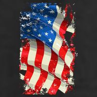 USA Distressed Waving American Flag Adult Drive Performance Visor
