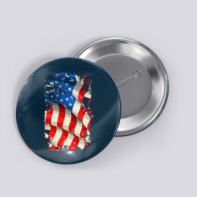 USA Distressed Waving American Flag Button