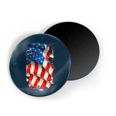 USA Distressed Waving American Flag Magnet