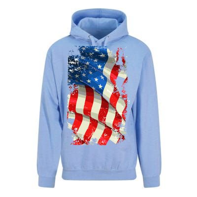 USA Distressed Waving American Flag Unisex Surf Hoodie