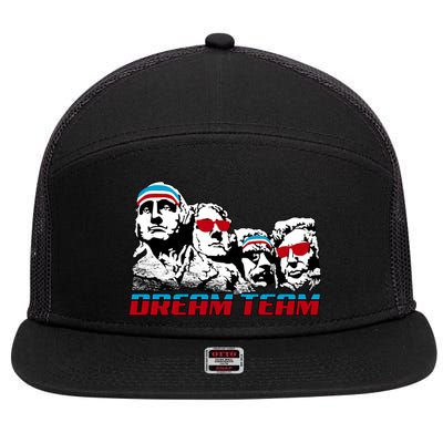 USA Dream Team Patriotic 7 Panel Mesh Trucker Snapback Hat