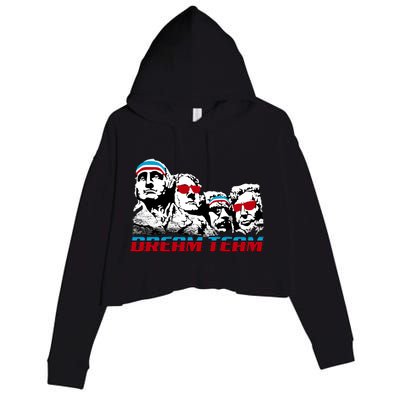 USA Dream Team Patriotic Crop Fleece Hoodie