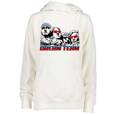 USA Dream Team Patriotic Womens Funnel Neck Pullover Hood