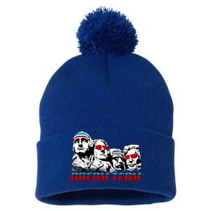 USA Dream Team Patriotic Pom Pom 12in Knit Beanie