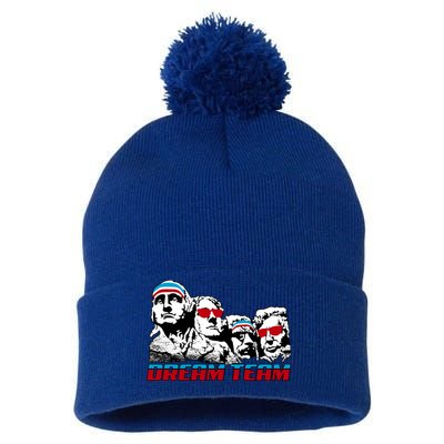 USA Dream Team Patriotic Pom Pom 12in Knit Beanie