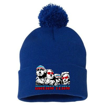 USA Dream Team Patriotic Pom Pom 12in Knit Beanie