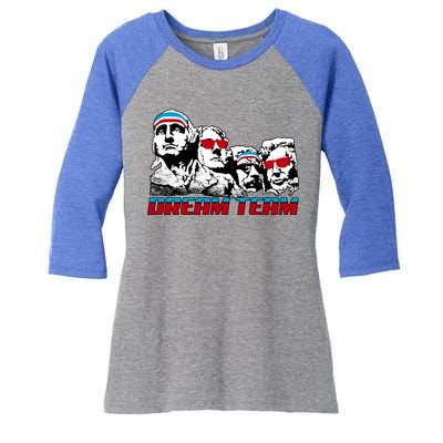 USA Dream Team Patriotic Women's Tri-Blend 3/4-Sleeve Raglan Shirt