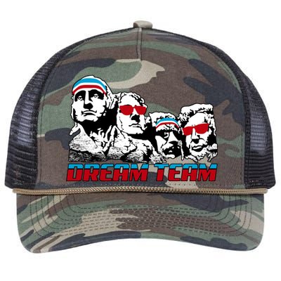 USA Dream Team Patriotic Retro Rope Trucker Hat Cap