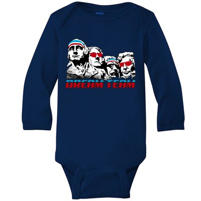 USA Dream Team Patriotic Baby Long Sleeve Bodysuit