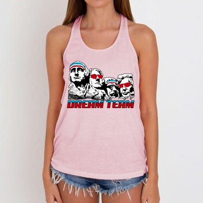 USA Dream Team Patriotic Women's Knotted Racerback Tank