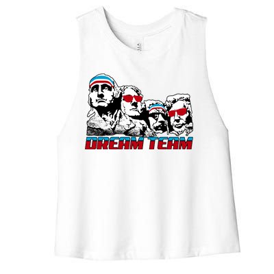 USA Dream Team Patriotic Women's Racerback Cropped Tank