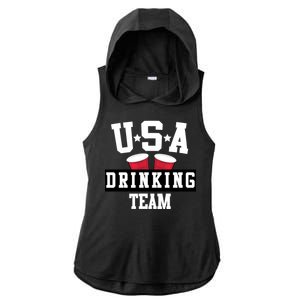 USA Drinking Team Ladies PosiCharge Tri-Blend Wicking Draft Hoodie Tank