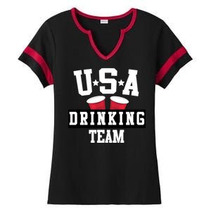 USA Drinking Team Ladies Halftime Notch Neck Tee