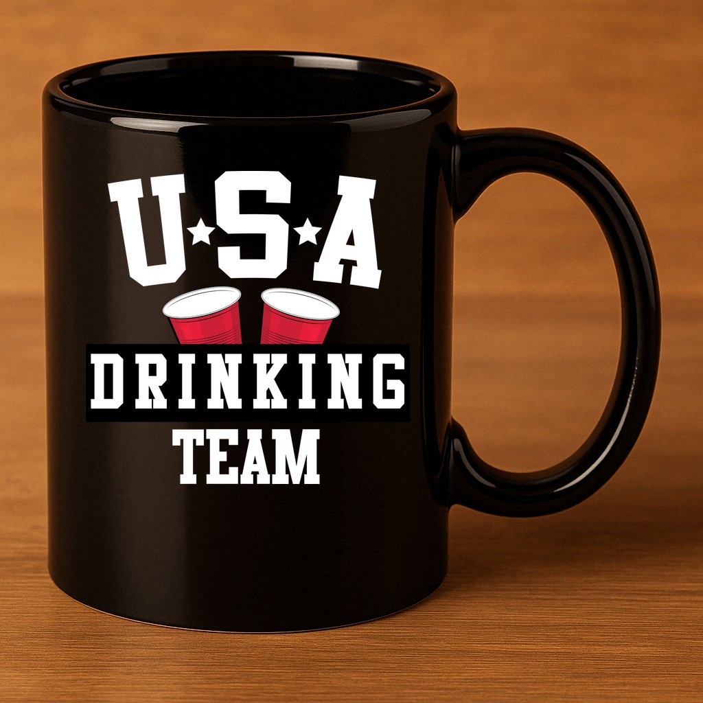 USA Drinking Team 11oz C Handle Ceramic Mug