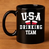 USA Drinking Team 11oz C Handle Ceramic Mug