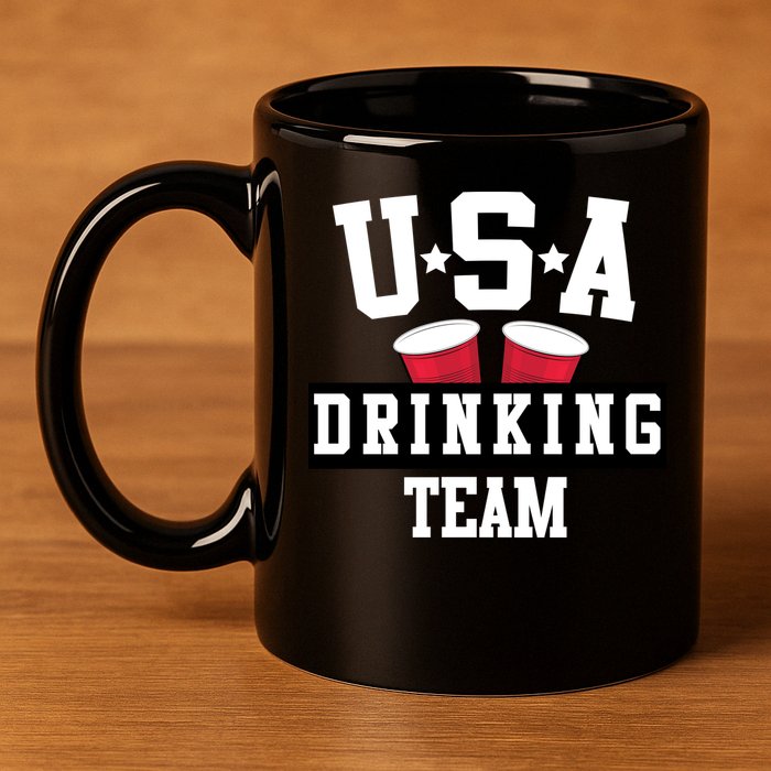 USA Drinking Team 11oz C Handle Ceramic Mug
