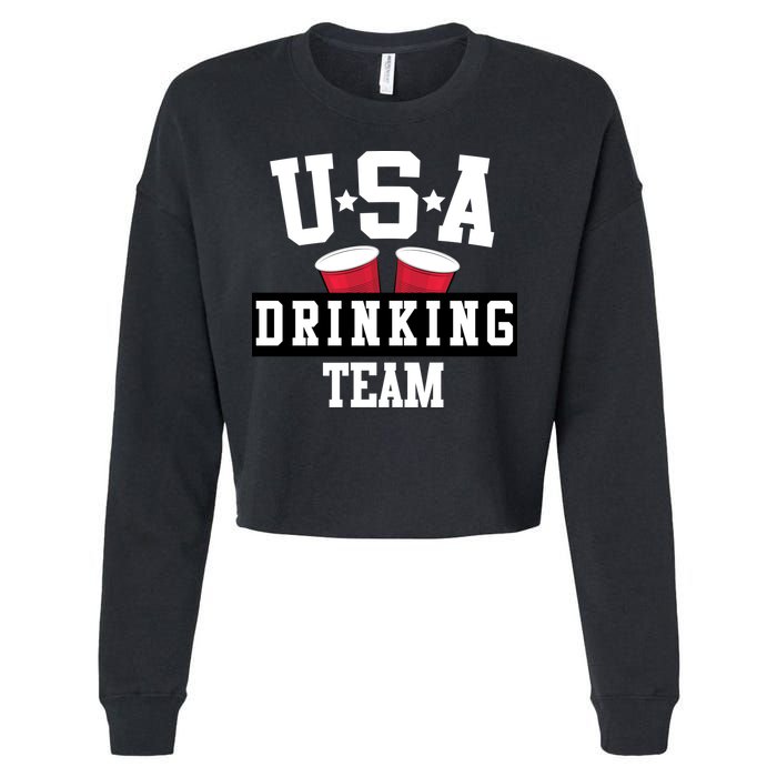 USA Drinking Team Cropped Pullover Crew