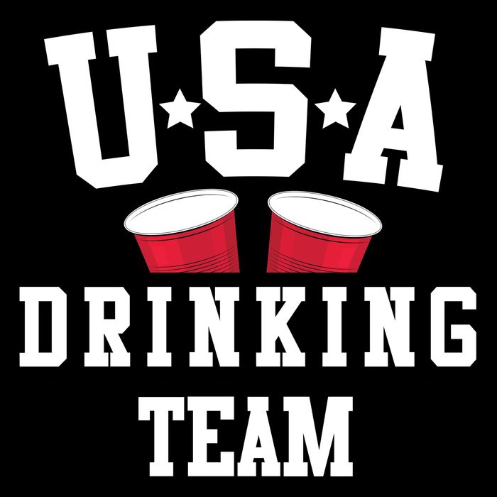 USA Drinking Team Cropped Pullover Crew