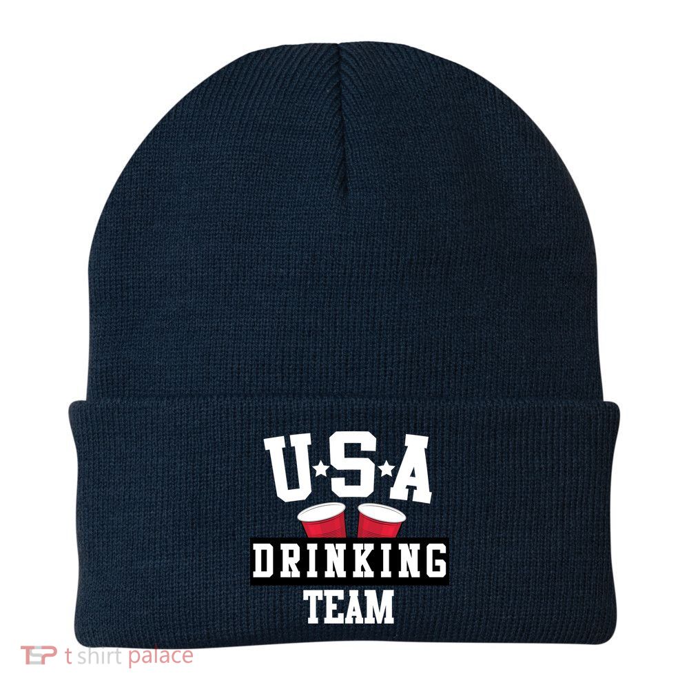 USA Drinking Team Knit Cap Winter Beanie