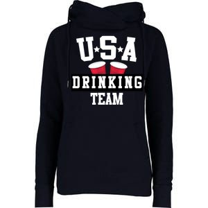 USA Drinking Team Womens Funnel Neck Pullover Hood