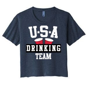 USA Drinking Team Women's Crop Top Tee