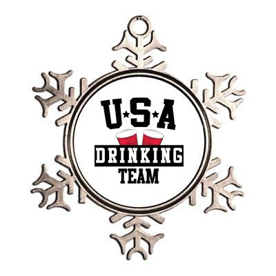 USA Drinking Team Metallic Star Ornament