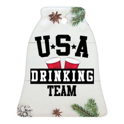 USA Drinking Team Ceramic Bell Ornament