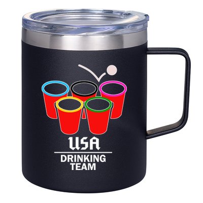 USA Drinking Team Beer Pong 12oz Stainless Steel Coffee Mug