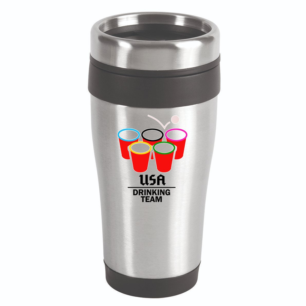 USA Drinking Team Beer Pong 16oz Travel Tumbler