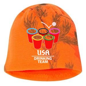 USA Drinking Team Beer Pong Kati - Camo Knit Beanie