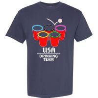 USA Drinking Team Beer Pong Garment-Dyed Heavyweight T-Shirt