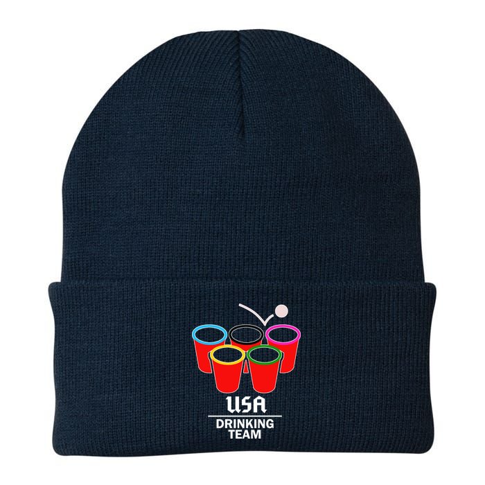 USA Drinking Team Beer Pong Knit Cap Winter Beanie