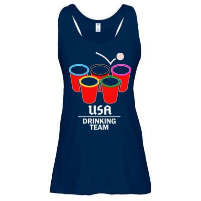 USA Drinking Team Beer Pong Ladies Essential Flowy Tank