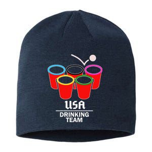 USA Drinking Team Beer Pong Sustainable Beanie