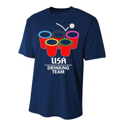 USA Drinking Team Beer Pong Performance Sprint T-Shirt