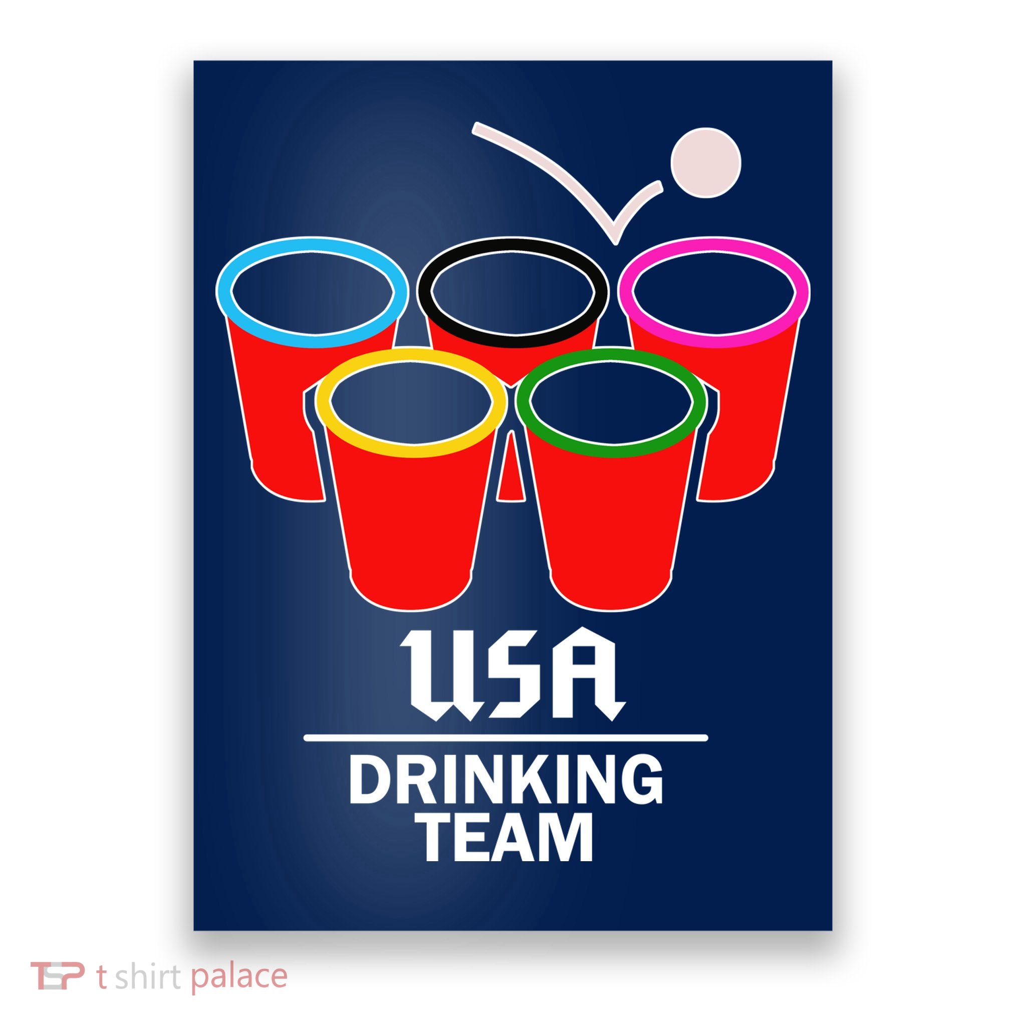 USA Drinking Team Beer Pong Poster
