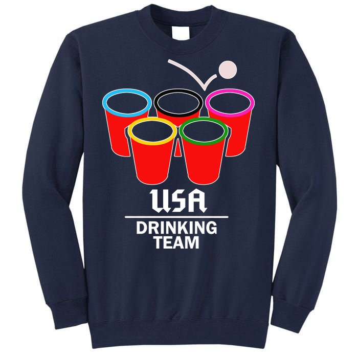 USA Drinking Team Beer Pong Tall Sweatshirt