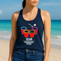 USA Drinking Team Beer Pong Womens Tank Top