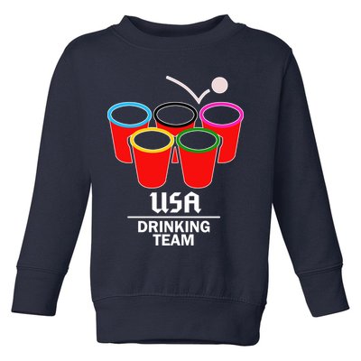 USA Drinking Team Beer Pong Toddler Sweatshirt