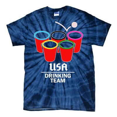 USA Drinking Team Beer Pong Tie-Dye T-Shirt