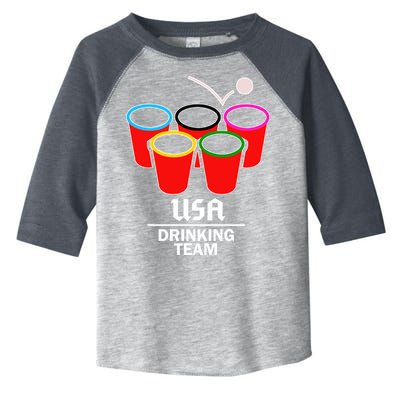 USA Drinking Team Beer Pong Toddler Fine Jersey T-Shirt
