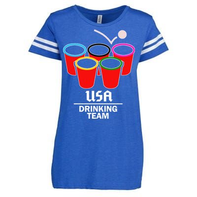 USA Drinking Team Beer Pong Enza Ladies Jersey Football T-Shirt