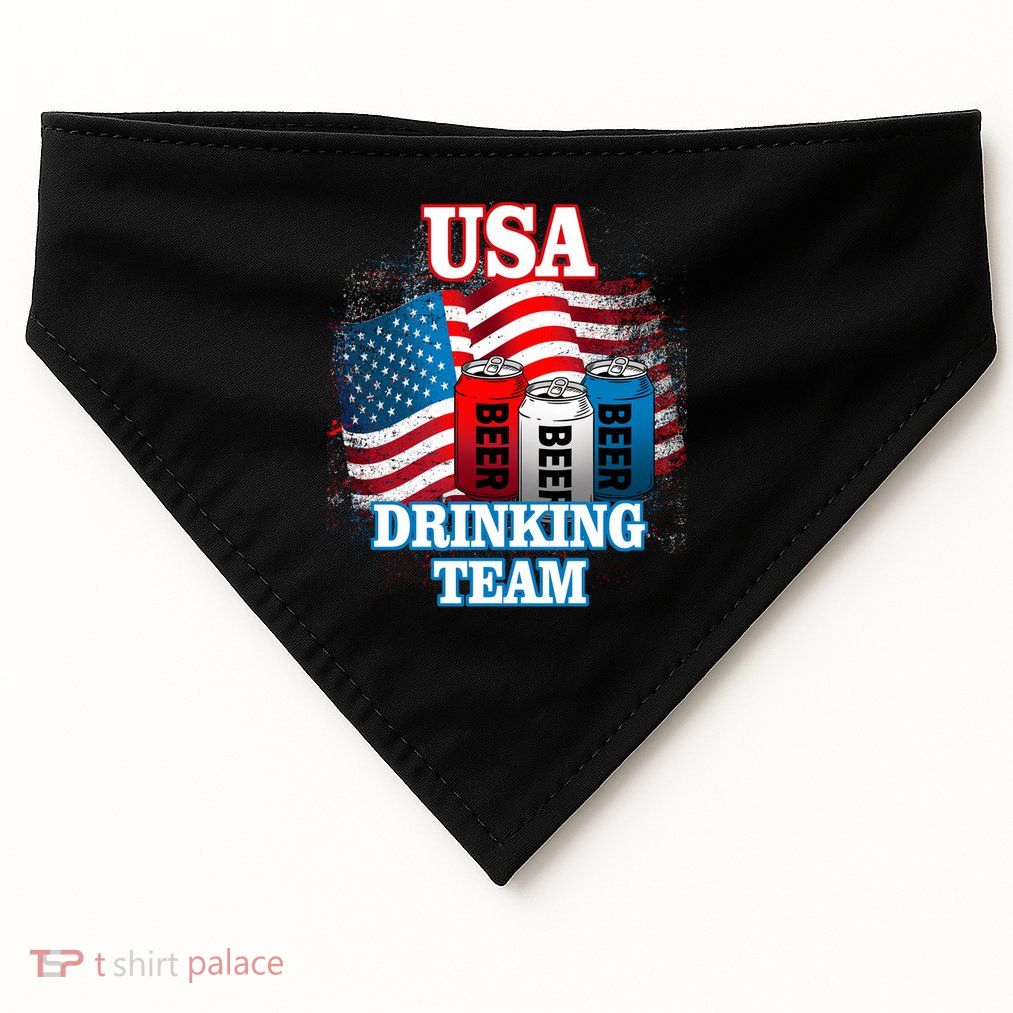 USA Drinking Team Flag USA-Made Doggie Bandana