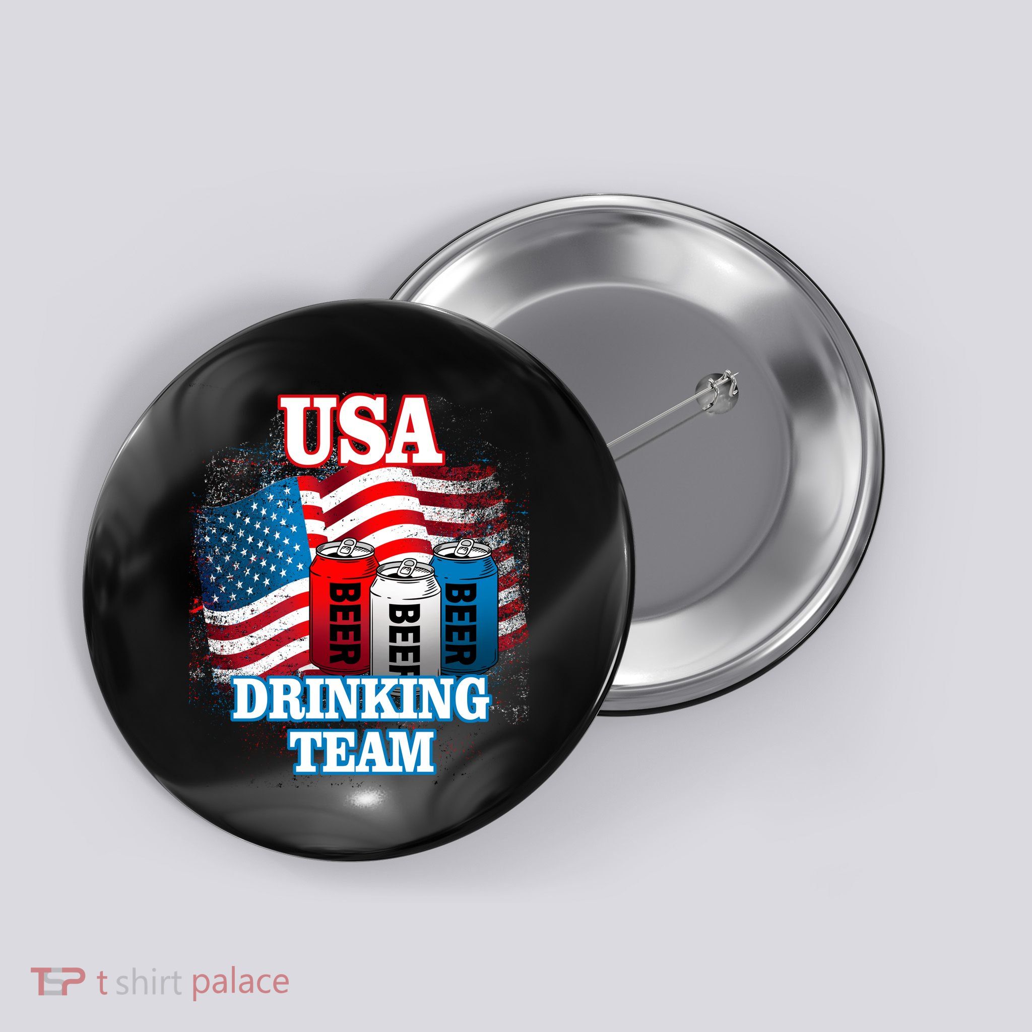 USA Drinking Team Flag Button