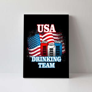 USA Drinking Team Flag Canvas