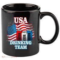 USA Drinking Team Flag 11oz C Handle Ceramic Mug