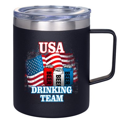 USA Drinking Team Flag 12oz Stainless Steel Coffee Mug