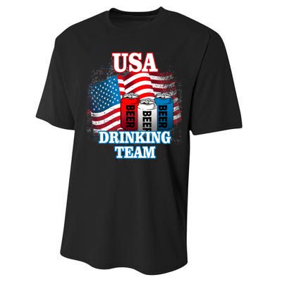 USA Drinking Team Flag Performance Sprint T-Shirt