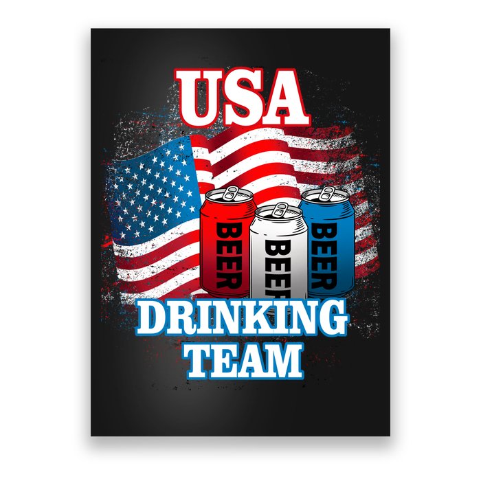 USA Drinking Team Flag Poster